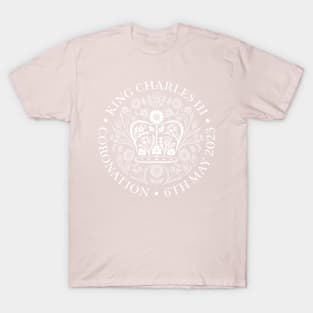 King Charles III Official Coronation Emblem white T-Shirt